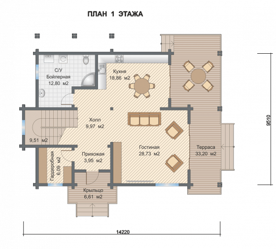 Базовые планировки Дом из клееного бруса Куйбышевский район 1