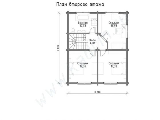 Базовые планировки Дом из клееного бруса Маринга 2