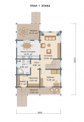 Базовые планировки Дом из клееного бруса Щелковский район 2