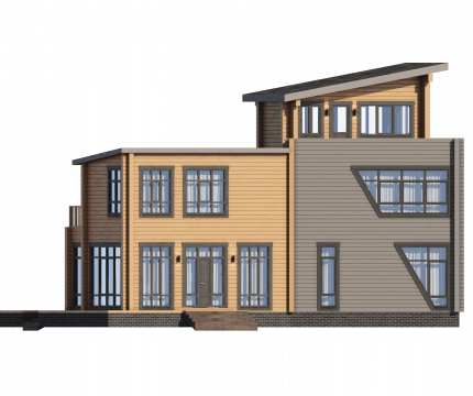Дом из клееного бруса Довиль – строительство под ключ по выгодной цене в  | Кадрин