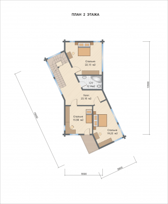 Базовые планировки Дом из клееного бруса Довиль 2